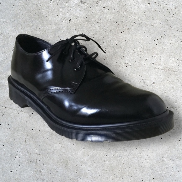 Dr. Martens 1461 Made in England- Black-Polished Smooth Leather Shoes